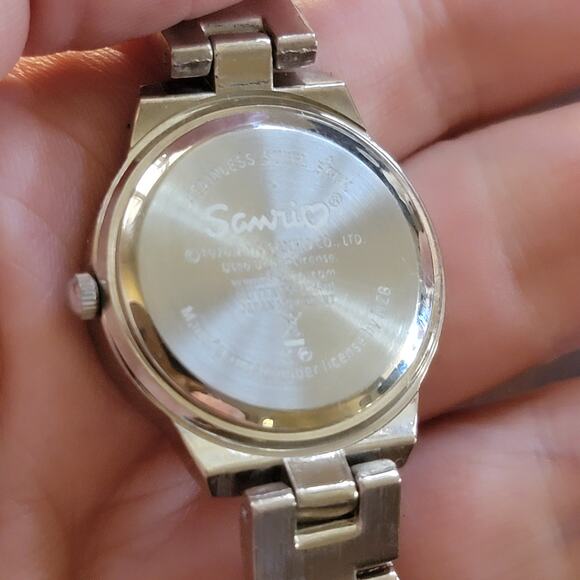 Hello Kitty Silver Watch Pink Heart Rhinestone Dial Women Bracelet Style Cute - Picture 10 of 10